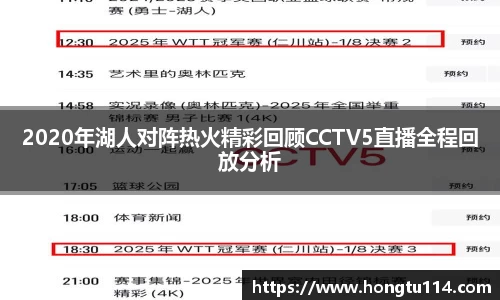2020年湖人对阵热火精彩回顾CCTV5直播全程回放分析